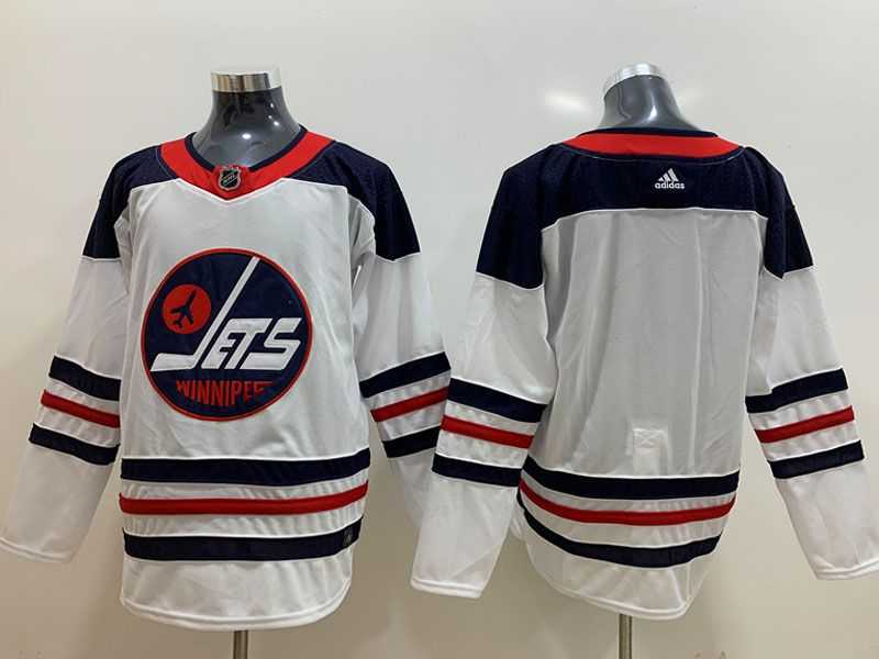 Men%27s Winnipeg Jets White Custom Adidas Made Fanatics Branded Alternate Player Jersey